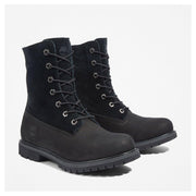 Women's Authentic Mid Warm Lined Waterproof Boot by Timberland – 6.5, Leather, Black