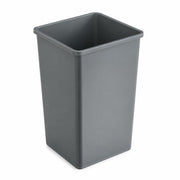 Glownary Square Trash Can – 35 Gallon, Gray, Indoor/Outdoor, 19.5W x 19.5D x 27.6H inches