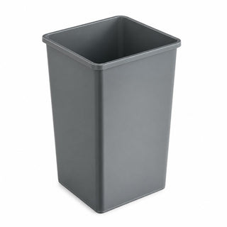 Glownary Square Trash Can – 35 Gallon, Gray, Indoor/Outdoor, 19.5W x 19.5D x 27.6H inches