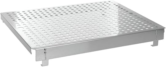 HUBERT Steam Table Pan Riser Single Well Perforated Stainless Steel Adjustable Elevator - 19" L x 12" W