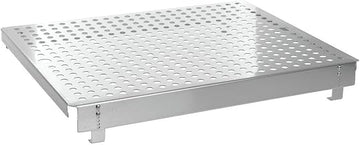 HUBERT Steam Table Pan Riser Single Well Perforated Stainless Steel Adjustable Elevator - 19" L x 12" W