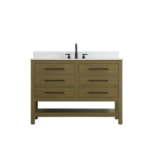Karson Bathroom Vanity Chestnut Brown by Lighting Design – Wood, Chestnut Brown, Model VF60548MCB-BS