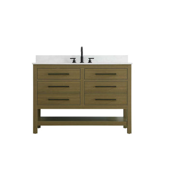 Karson Bathroom Vanity Chestnut Brown by Lighting Design – Wood, Chestnut Brown, Model VF60548MCB-BS