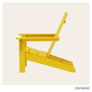 Contemporary Modern Oversized Adirondack Chair in Lemon by Polywood – Plastic, Lemon, Model AD7022LE