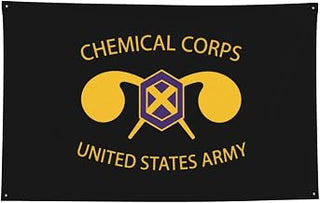 Us Chemical Corps Four-Hole Decorative Flag Garden, Dormitory Decorative Flags 2x3ft 3x5ft 4x6ft