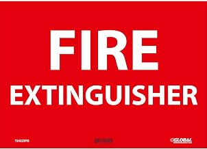 Global Industrial Fire Extinguisher Sign, 10x14, Pressure Sensitive Vinyl