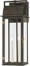 Troy Lighting B2224-FRN/PBR Bohen - 2 Light Exterior 24.25 inches Tall and 9.5 inches Wide - French Iron/Patina Brass Finish