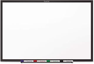 Quartet S537B Classic Series Melamine Dry Erase Board, 72 x 48, White Surface, Black Frame