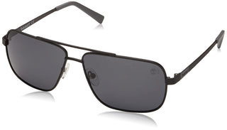 Men's Navigator Sunglasses Metal Earthkeepers Frame by Timberland – 61mm, Stainless Steel front, Matte Black, Model TBA9266