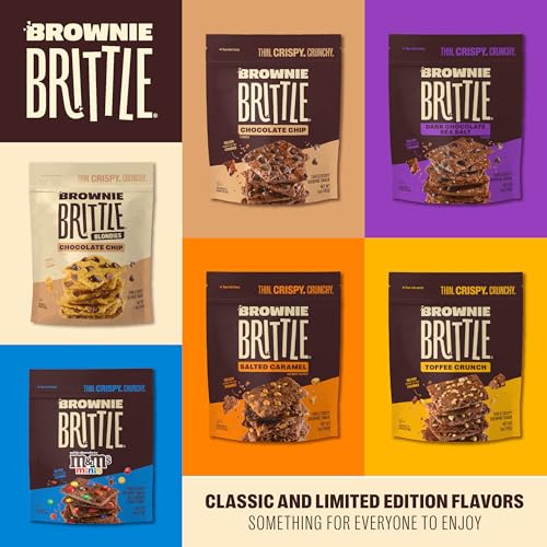 Brownie Brittle Dark Chocolate Sea Salt / 5 Ounce (Pack of 6) / Gift Box Brittle