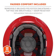Ergodyne Red / Full Brim Safety Helmet - Type 2, Class C / 1 Head Protection