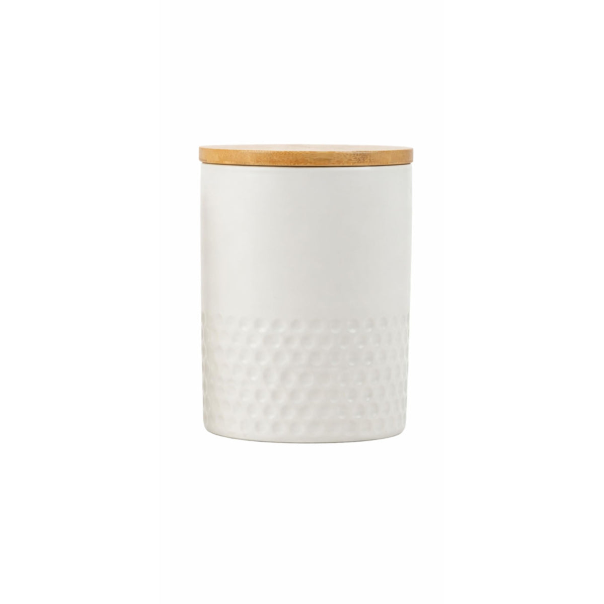 Embossed Ceramic Kitchen Canister Set by 10 Strawberry Street – 3 Piece Set, 72.0 fluid_ounces, Stoneware, Dimpled Matte White, Pack of 3