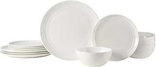 Mikasa Kamryn Vegan Bone Chip Resistant 12 Piece Dinnerware Set, Service for 4