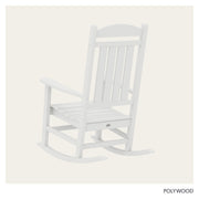 Presidential Rocking Chair in White by Polywood – Oversized, Plastic, White, Model R100WH