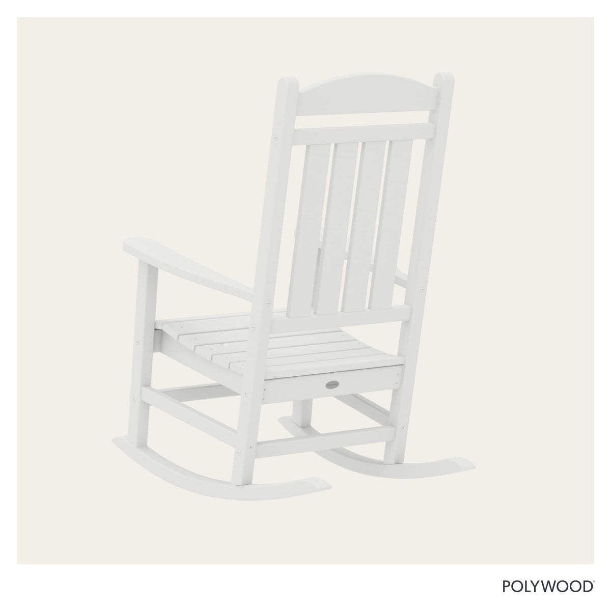 Presidential Rocking Chair in White by Polywood – Oversized, Plastic, White, Model R100WH