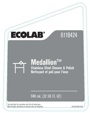 Medallion™ Stainless Steel Cleaner & Polish by Ecolab – Pack of 1, Model 6118424
