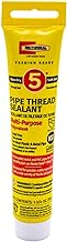 Rectorseal No. 5 25790 Pipe Thread Sealant, Lubricates & Protects Threads, Soft Setting, Slow Drying, & Permits Easy Breakout and Contains No Other Metals, 1.75 oz