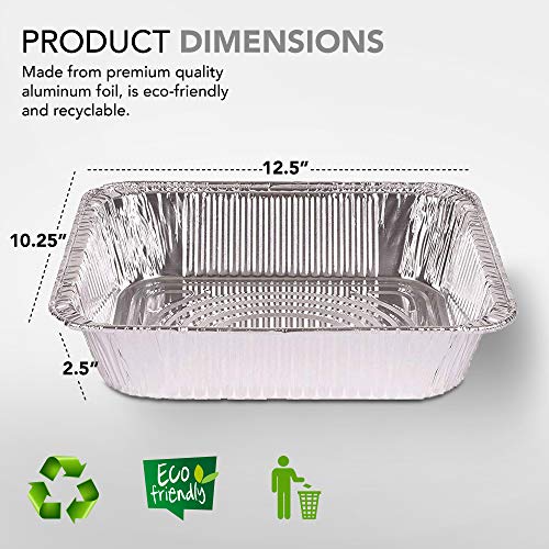 Stock Your Home 100 Pack / Silver / Without Lids Disposable Cookware