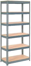 Global Industrial Extra Heavy Duty Shelving 36" W x 24" D x 72" H with 6 Shelves, Wood Deck, Gry