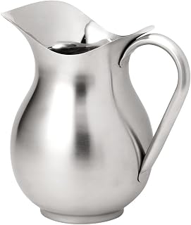 Vollrath 3-Quart Bell-Shaped Water Pitcher, Stainless Steel