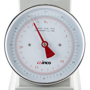 Winco 60 Pound / 9" / White, Steel Mechanical Scales