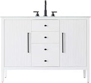 Elegant Kitchen and Bath 48" Single Bathroom Vanity in White
