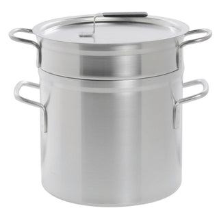 Aluminum Double Boiler w/ 11 Qt Inset and 12 Qt Pot by Vollrath – Aluminum, Silver, Model 67711