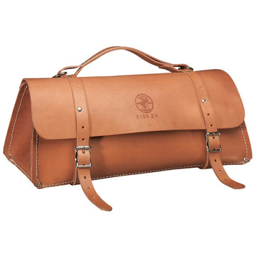 Deluxe Leather Tool Bag by KLEIN TOOLS – 24-Inch, Leather, Tan, Model 5108-24
