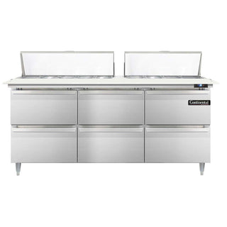 DL72-18C-D Designer Line Sandwich Unit by Continental Refrigerator – Commercial Grade