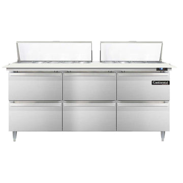 DL72-18C-D Designer Line Sandwich Unit by Continental Refrigerator – Commercial Grade