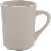 World Princess 8.5 oz Rolled-Edge Warm White Stoneware Coffee Mug, 36 per Case
