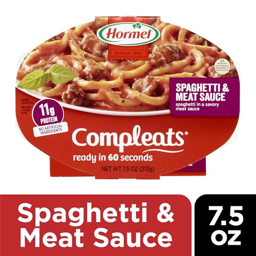 Hormel Compleats Spaghetti with Meat Sauce / 7.5 Ounce (Pack of 7) / Spaghetti & Meat Sauce Meat Dishes