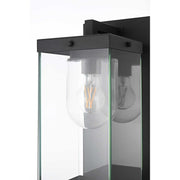 Keaton One Light Outdoor Wall Sconce Black by Lighting Design – Iron, Black, Model OD409W17BK