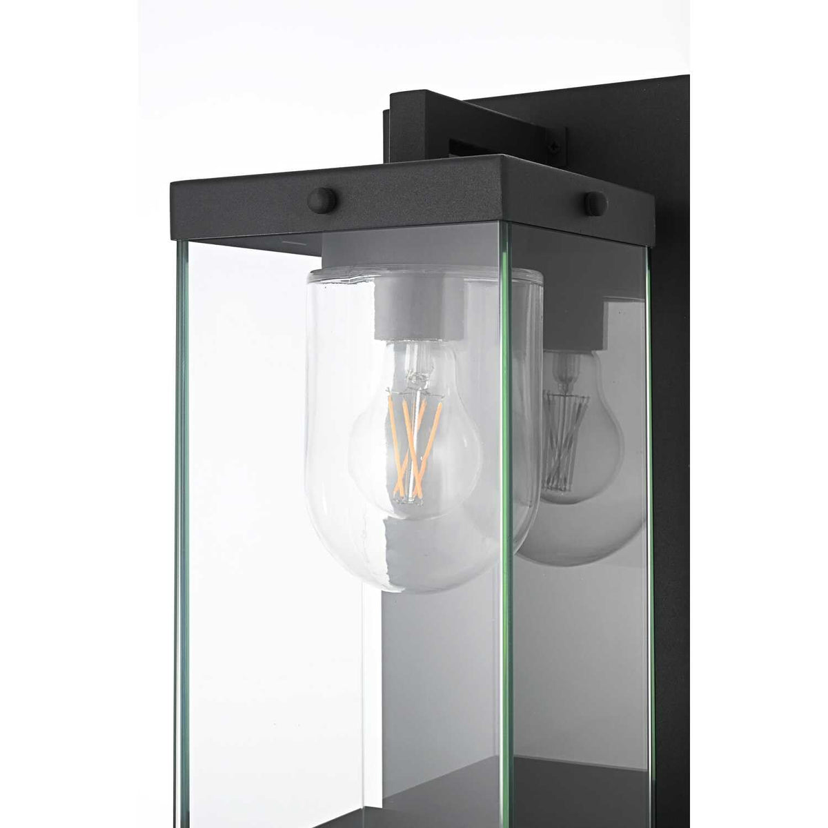 Keaton One Light Outdoor Wall Sconce Black by Lighting Design – Iron, Black, Model OD409W17BK