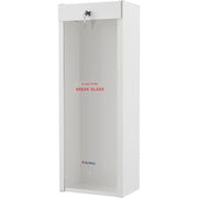 Lockable Steel Fire Extinguisher Cabinet with Breakable by Global Industrial – Steel, White, Model 670601
