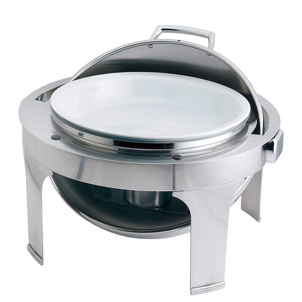 Browne 7 qt Stainless Steel Round Chafer-Harmony Collection by Browne Foodservice – Stainless Steel, Silver, Model 575167