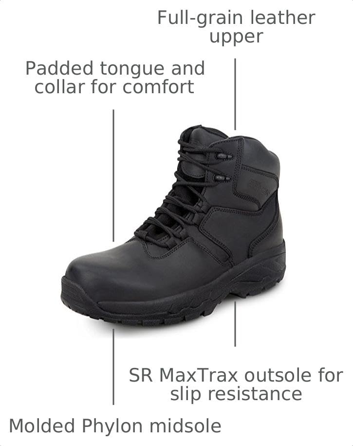 Mens 6 Black Kobuk MaxTRAX Soft Toe Waterproof SRO Boot 11.5 M by SR Max – 11.5, Leather, Black, Model Sr Max Kobuk