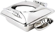 3934 Crown Collection 6 Quart Induction Chafing Dish, Square, Hinged Lid