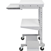 Mobile Computer Workstation with Keyboard by Global Industrial – 25.5 x 22 x 44.5 inches, Tubular,Steel, Grey, Model 506693