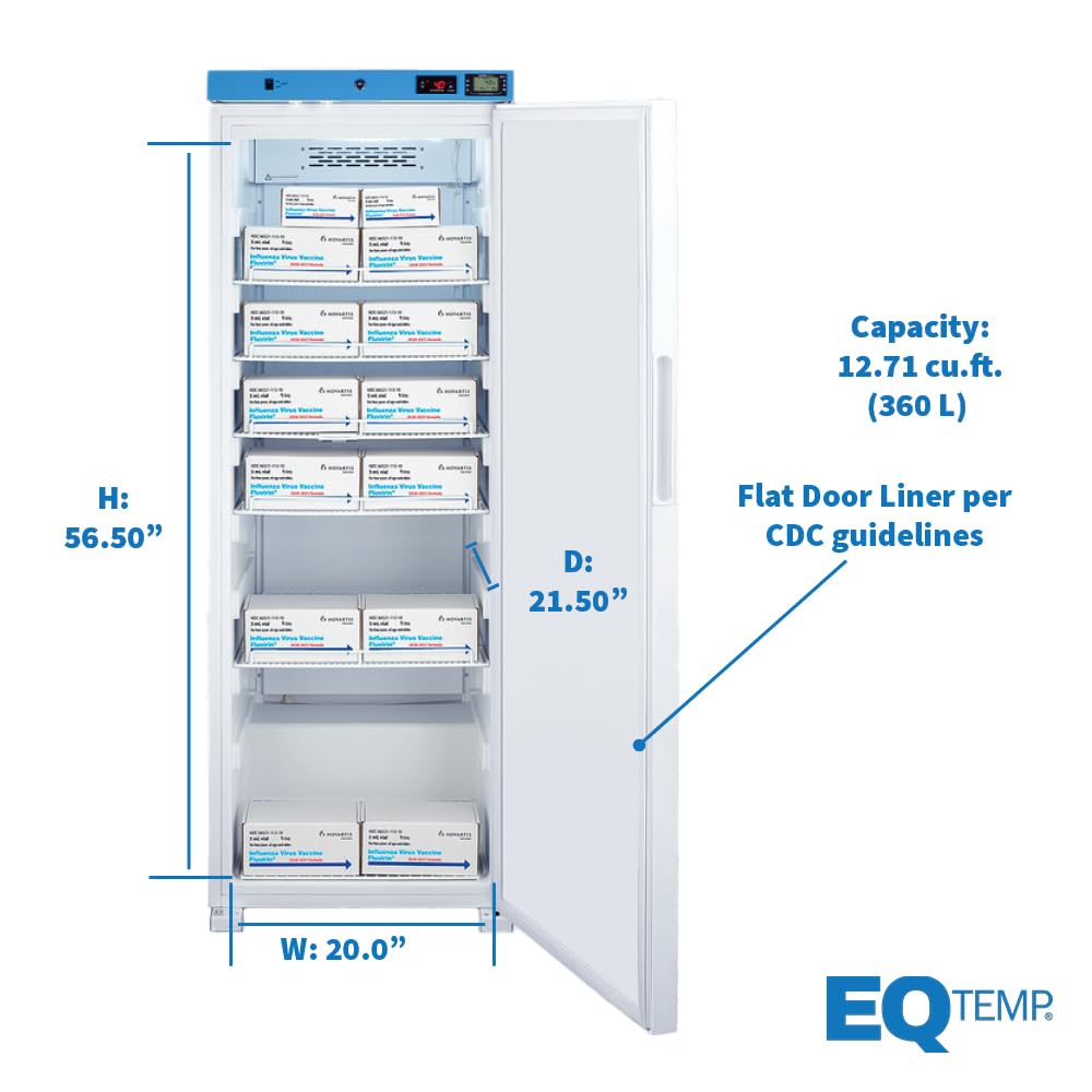 12.71 cu.ft Vaccine Refrigerator by EQTemp – 12.71 cubic_feet, White, Model ACR1322GLHD