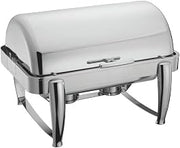 HUBERT Roll Top Chafer Full Size 9 1/2 Quart Stainless Steel Rounded Leg - 25"L x 19" W x 17 3/4"H