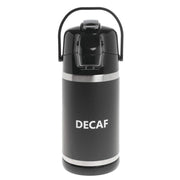 Airpot Wrap with"Decaf" Imprint - 7 1/2"H by HUBERT – Plastic, Black, Model DWRAPS-BLACK