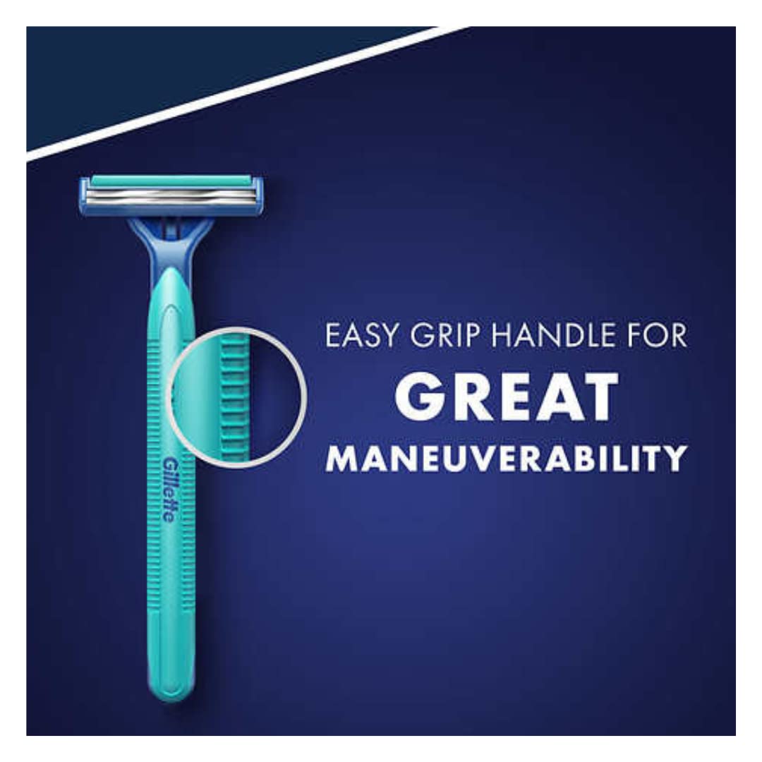 Sensor2 Plus Disposable Razor (52 Pack) by Gillette – 52 Count (Pack of 1), Chromium, blue, Pack of 52, Model 96678726
