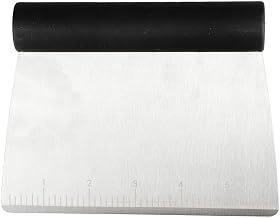 KitchenAid Stainless Steel All-Purpose Scraper and Dough Cutter - Black | Rubberised handle offers a comfortable grip while commercial dishwasher-safe properties ensure rapid kitchen cleanups.