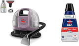 Little Green Mini Cordless Portable Carpet and Upholstery Deep Cleaner, Limited Edition Color Dusk Pink, 4015F + Bissell Professional Spot and Stain + Oxy Portable Machine Formula, 32 oz