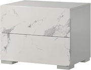 Best Master Furniture Velasca 24" Wide 2-Drawer Nightstand - White/Gray