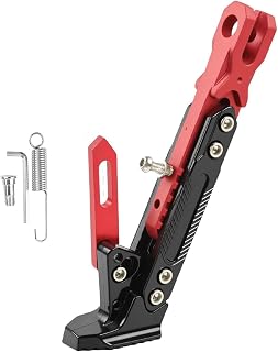 Motorcycle Kickstand for Kawasaki Vulcan 1600 2003-2009 | Adjustable Foot Side Support Parking Kickstand with Non-slip Foot Heavy Duty Aluminum Kick Stand Replacement Tripod Holder