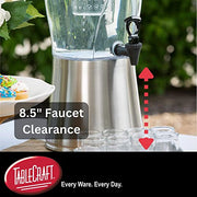 Tablecraft 3.5 Gallon Silhouette Drink Dispenser / Silver / 3.5 gallons Iced Beverage Dispensers