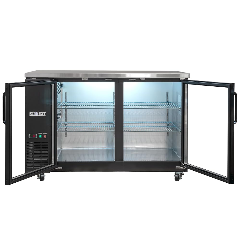 58 7/8" Bar Refrigerator by MOTAK – 61.22x30.51x41.73, In Description, Check Images, Model MBB-2D-60-G-X