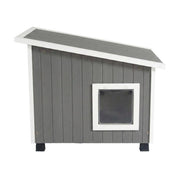 Brand Grey Engineered Wood Composite Outdoor Cat House by Bison Pets – Engineered Wood Composite Composite, Grey